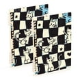 thumbnail image 1 of FORMRS 1-Subject Spiral Notebook 8" x 5" College Ruled 60 Refillable Sheet, 2 Pack, Blue and White Cat, 1 of 7