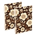 thumbnail image 1 of FORMRS 1-Subject Spiral Notebook 8" x 5" College Ruled 60 Refillable Sheet A5 Hard Cover, 2 Pack, Brown Floral, 1 of 7