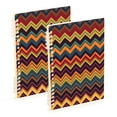 thumbnail image 1 of FORMRS 1-Subject Spiral Notebook 8" x 5" College Ruled 60 Refillable Sheet A5 Hard Cover, 2 Pack, Brown Geometric, 1 of 7