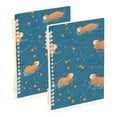 thumbnail image 1 of FORMRS 1-Subject Spiral Notebook 8" x 5" College Ruled 60 Refillable Sheet A5 Hard Cover, 2 Pack, Capybaras Swimming, 1 of 7