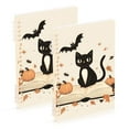 thumbnail image 1 of FORMRS 1-Subject Spiral Notebook 8" x 5" College Ruled 60 Refillable Sheet, 2 Pack, Cartoon Halloween Cat, 1 of 7