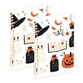 thumbnail image 1 of FORMRS 1-Subject Spiral Notebook 8" x 5" College Ruled 60 Refillable Sheet A5 Hard Cover, 2 Pack, Cartoon Halloween Ghosts, 1 of 7