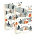 thumbnail image 1 of FORMRS 1-Subject Spiral Notebook 8" x 5" College Ruled 60 Refillable Sheet, 2 Pack, Cartoon Orange Houses, 1 of 7