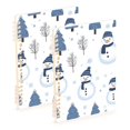 thumbnail image 1 of FORMRS 1-Subject Spiral Notebook 8" x 5" College Ruled 60 Refillable Sheet A5 Hard Cover, 2 Pack, Cartoon Snowmen, 1 of 7