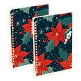 thumbnail image 1 of FORMRS 1-Subject Spiral Notebook 8" x 5" College Ruled 60 Refillable Sheet A5 Hard Cover, 2 Pack, Christmas Berries, 1 of 7