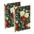 thumbnail image 1 of FORMRS 1-Subject Spiral Notebook 8" x 5" College Ruled 60 Refillable Sheet, 2 Pack, Christmas Blooms, 1 of 7