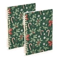 thumbnail image 1 of FORMRS 1-Subject Spiral Notebook 8" x 5" College Ruled 60 Refillable Sheet A5 Hard Cover, 2 Pack, Christmas Candy Cane, 1 of 7