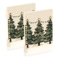 thumbnail image 1 of FORMRS 1-Subject Spiral Notebook 8" x 5" College Ruled 60 Refillable Sheet A5 Hard Cover, 2 Pack, Christmas Stars, 1 of 7