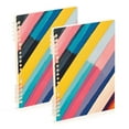 thumbnail image 1 of FORMRS 1-Subject Spiral Notebook 8" x 5" College Ruled 60 Refillable Sheet, 2 Pack, Color Striped, 1 of 7