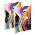 thumbnail image 1 of FORMRS 1-Subject Spiral Notebook 8" x 5" College Ruled 60 Refillable Sheet A5 Hard Cover, 2 Pack, Colorful Black, 1 of 7