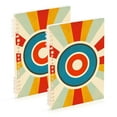 thumbnail image 1 of FORMRS 1-Subject Spiral Notebook 8" x 5" College Ruled 60 Refillable Sheet A5 Hard Cover, 2 Pack, Colorful Circles, 1 of 7