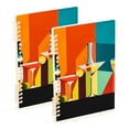 thumbnail image 1 of FORMRS 1-Subject Spiral Notebook 8" x 5" College Ruled 60 Refillable Sheet, 2 Pack, Colorful Cocktails, 1 of 7
