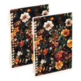 thumbnail image 1 of FORMRS 1-Subject Spiral Notebook 8" x 5" College Ruled 60 Refillable Sheet A5 Hard Cover, 2 Pack, Colorful Flower, 1 of 7