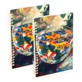thumbnail image 1 of FORMRS 1-Subject Spiral Notebook 8" x 5" College Ruled 60 Refillable Sheet, 2 Pack, Colorful Goldfish, 1 of 7