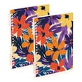 thumbnail image 1 of FORMRS 1-Subject Spiral Notebook 8" x 5" College Ruled 60 Refillable Sheet, 2 Pack, Colorful Painted Flowers Pattern, 1 of 7