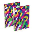thumbnail image 1 of FORMRS 1-Subject Spiral Notebook 8" x 5" College Ruled 60 Refillable Sheet A5 Hard Cover, 2 Pack, Colorful Plaid, 1 of 7