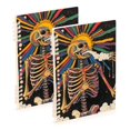 thumbnail image 1 of FORMRS 1-Subject Spiral Notebook 8" x 5" College Ruled 60 Refillable Sheet, 2 Pack, Colorful Skeleton Sun, 1 of 7