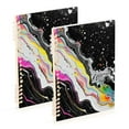 thumbnail image 1 of FORMRS 1-Subject Spiral Notebook 8" x 5" College Ruled 60 Refillable Sheet A5 Hard Cover, 2 Pack, Colorful White, 1 of 7