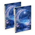 thumbnail image 1 of FORMRS 1-Subject Spiral Notebook 8" x 5" College Ruled 60 Refillable Sheet A5 Hard Cover, 2 Pack, Crystal Ball, 1 of 7