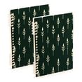 thumbnail image 1 of FORMRS 1-Subject Spiral Notebook 8" x 5" College Ruled 60 Refillable Sheet A5 Hard Cover, 2 Pack, Dark Green Plants, 1 of 7