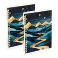 thumbnail image 1 of FORMRS 1-Subject Spiral Notebook 8" x 5" College Ruled 60 Refillable Sheet A5 Hard Cover, 2 Pack, Dark Mountains, 1 of 7