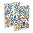 thumbnail image 1 of FORMRS 1-Subject Spiral Notebook 8" x 5" College Ruled 60 Refillable Sheet A5 Hard Cover, 2 Pack, Doodle Pattern, 1 of 7