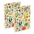 thumbnail image 1 of FORMRS 1-Subject Spiral Notebook 8" x 5" College Ruled 60 Refillable Sheet A5 Hard Cover, 2 Pack, Floral Animals, 1 of 7