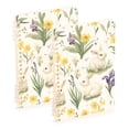thumbnail image 1 of FORMRS 1-Subject Spiral Notebook 8" x 5" College Ruled 60 Refillable Sheet A5 Hard Cover, 2 Pack, Floral Rabbit, 1 of 7