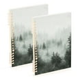 thumbnail image 1 of FORMRS 1-Subject Spiral Notebook 8" x 5" College Ruled 60 Refillable Sheet A5 Hard Cover, 2 Pack, Foggy Forest, 1 of 7
