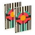 thumbnail image 1 of FORMRS 1-Subject Spiral Notebook 8" x 5" College Ruled 60 Refillable Sheet A5 Hard Cover, 2 Pack, Geometric Circle, 1 of 7