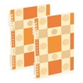 thumbnail image 1 of FORMRS 1-Subject Spiral Notebook 8" x 5" College Ruled 60 Refillable Sheet A5 Hard Cover, 2 Pack, Geometric Pattern, 1 of 7