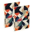 thumbnail image 1 of FORMRS 1-Subject Spiral Notebook 8" x 5" College Ruled 60 Refillable Sheet, 2 Pack, Geometric Pattern, 1 of 7