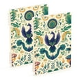 thumbnail image 1 of FORMRS 1-Subject Spiral Notebook 8" x 5" College Ruled 60 Refillable Sheet A5 Hard Cover, 2 Pack, Green Animals Pattern, 1 of 7