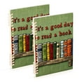 thumbnail image 1 of FORMRS 1-Subject Spiral Notebook 8" x 5" College Ruled 60 Refillable Sheet A5 Hard Cover, 2 Pack, Green Book Shelf, 1 of 7
