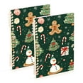 thumbnail image 1 of FORMRS 1-Subject Spiral Notebook 8" x 5" College Ruled 60 Refillable Sheet A5 Hard Cover, 2 Pack, Green Christmas Trees, 1 of 7