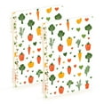 thumbnail image 1 of FORMRS 1-Subject Spiral Notebook 8" x 5" College Ruled 60 Refillable Sheet A5 Hard Cover, 2 Pack, Green Cute Vegetables, 1 of 7