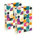 thumbnail image 1 of FORMRS 1-Subject Spiral Notebook 8" x 5" College Ruled 60 Refillable Sheet A5 Hard Cover, 2 Pack, Green Geometric, 1 of 7