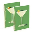 thumbnail image 1 of FORMRS 1-Subject Spiral Notebook 8" x 5" College Ruled 60 Refillable Sheet A5 Hard Cover, 2 Pack, Green Lemon Juice, 1 of 7