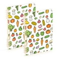 thumbnail image 1 of FORMRS 1-Subject Spiral Notebook 8" x 5" College Ruled 60 Refillable Sheet A5 Hard Cover, 2 Pack, Green Vegetables Pattern, 1 of 7