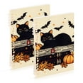 thumbnail image 1 of FORMRS 1-Subject Spiral Notebook 8" x 5" College Ruled 60 Refillable Sheet, 2 Pack, Halloween Cat, 1 of 7