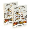 thumbnail image 1 of FORMRS 1-Subject Spiral Notebook 8" x 5" College Ruled 60 Refillable Sheet A5 Hard Cover, 2 Pack, Halloween Christmas Trees, 1 of 7