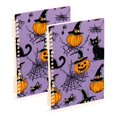 thumbnail image 1 of FORMRS 1-Subject Spiral Notebook 8" x 5" College Ruled 60 Refillable Sheet A5 Hard Cover, 2 Pack, Halloween Pumpkin, 1 of 7