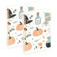 thumbnail image 1 of FORMRS 1-Subject Spiral Notebook 8" x 5" College Ruled 60 Refillable Sheet A5 Hard Cover, 2 Pack, Halloween Pumpkin, 1 of 7