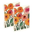 thumbnail image 1 of FORMRS 1-Subject Spiral Notebook 8" x 5" College Ruled 60 Refillable Sheet A5 Hard Cover, 2 Pack, Hand Drawn Floral, 1 of 7