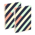 thumbnail image 1 of FORMRS 1-Subject Spiral Notebook 8" x 5" College Ruled 60 Refillable Sheet A5 Hard Cover, 2 Pack, Isometric Green, 1 of 7