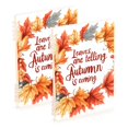 thumbnail image 1 of FORMRS 1-Subject Spiral Notebook 8" x 5" College Ruled 60 Refillable Sheet A5 Hard Cover, 2 Pack, Leaves Pattern, 1 of 7