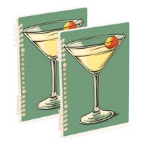 FORMRS 1-Subject Spiral Notebook 8" x 5" College Ruled 60 Refillable Sheet, 2 Pack, Lemon Glass