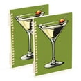 thumbnail image 1 of FORMRS 1-Subject Spiral Notebook 8" x 5" College Ruled 60 Refillable Sheet, 2 Pack, Light Black Martini, 1 of 7