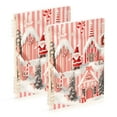 thumbnail image 1 of FORMRS 1-Subject Spiral Notebook 8" x 5" College Ruled 60 Refillable Sheet A5 Hard Cover, 2 Pack, Light Pink Gingerbread Houses, 1 of 7