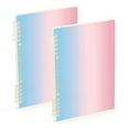 thumbnail image 1 of FORMRS 1-Subject Spiral Notebook 8" x 5" College Ruled 60 Refillable Sheet A5 Hard Cover, 2 Pack, Light Pink Gradient, 1 of 7